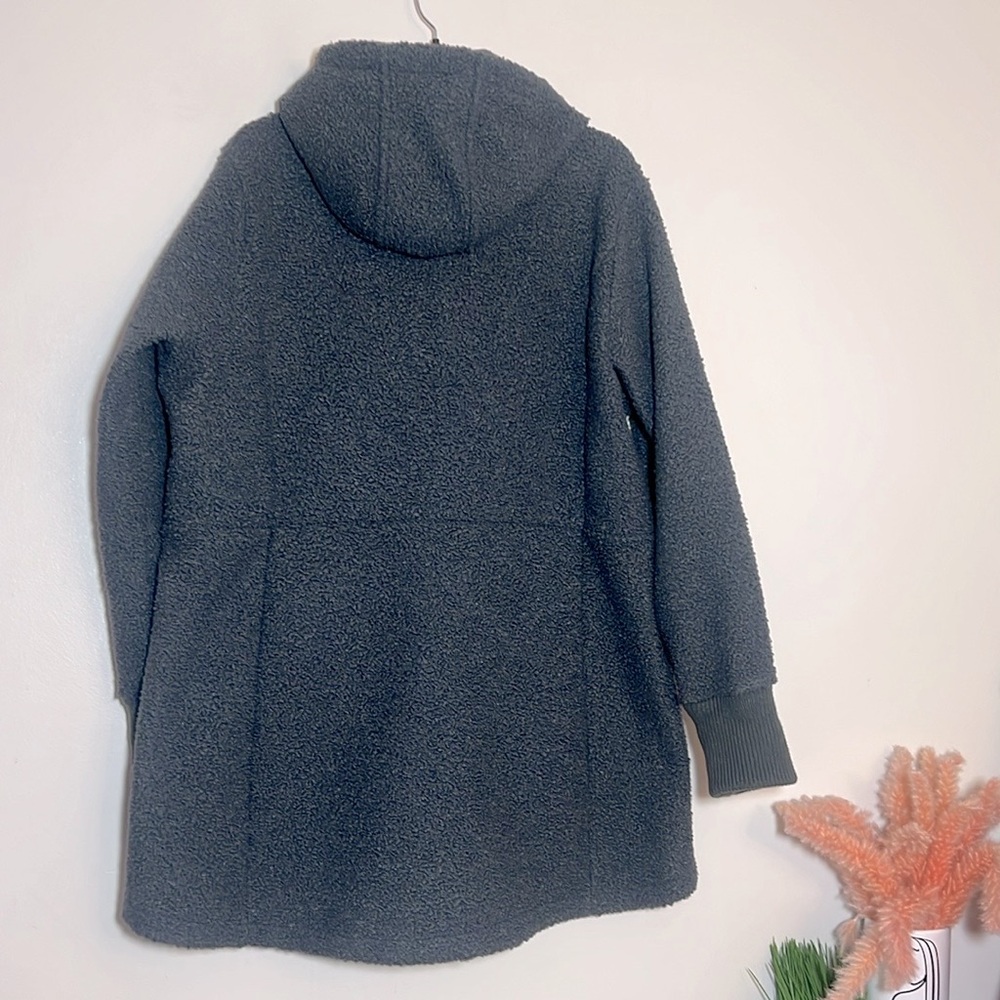 Lands End Boucle Teddy Fleece Jacket Coat XL - Picture 4 of 5